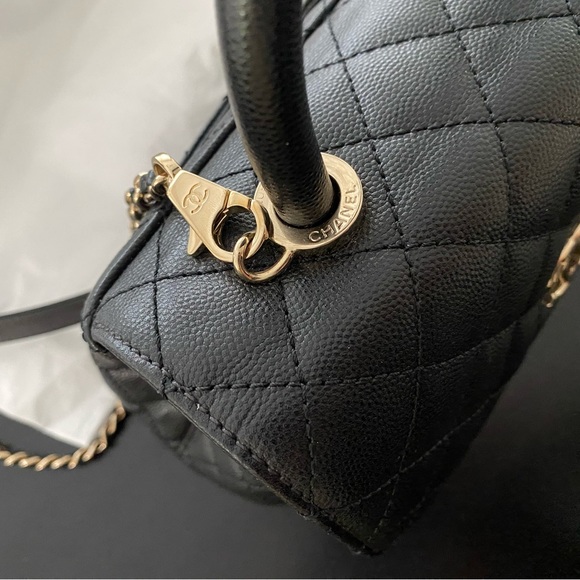 Chanel Coco Small Flap Black Caviar Leather Quilted
Top Handle/Shoulder Bag - Picture 6 of 9